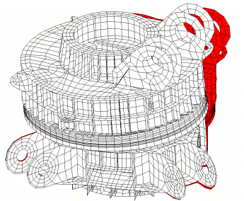 変形図（青：変形前、赤：変形後）